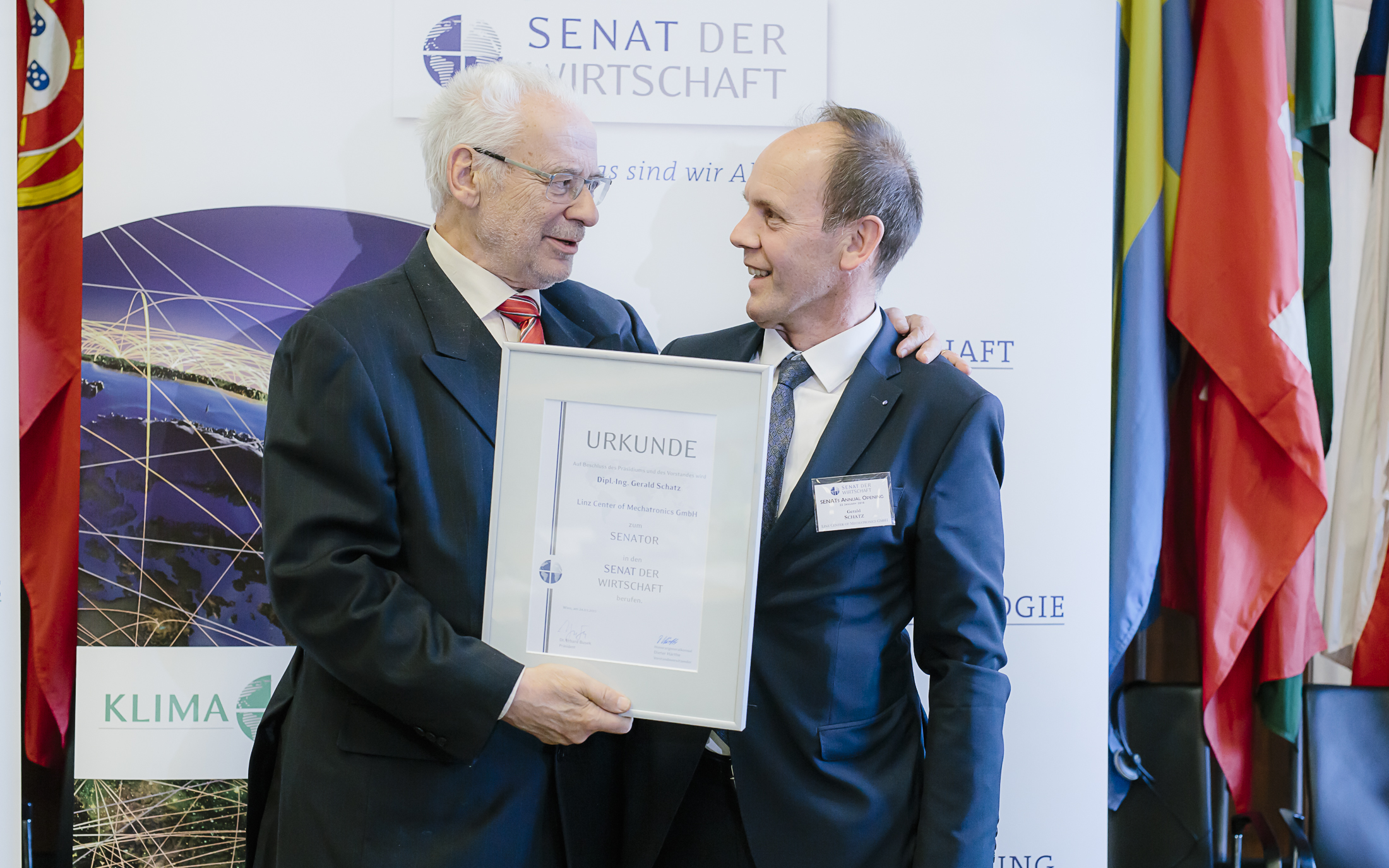 Verleihung der Mitgliedschaft im Senat der Wirtschaft