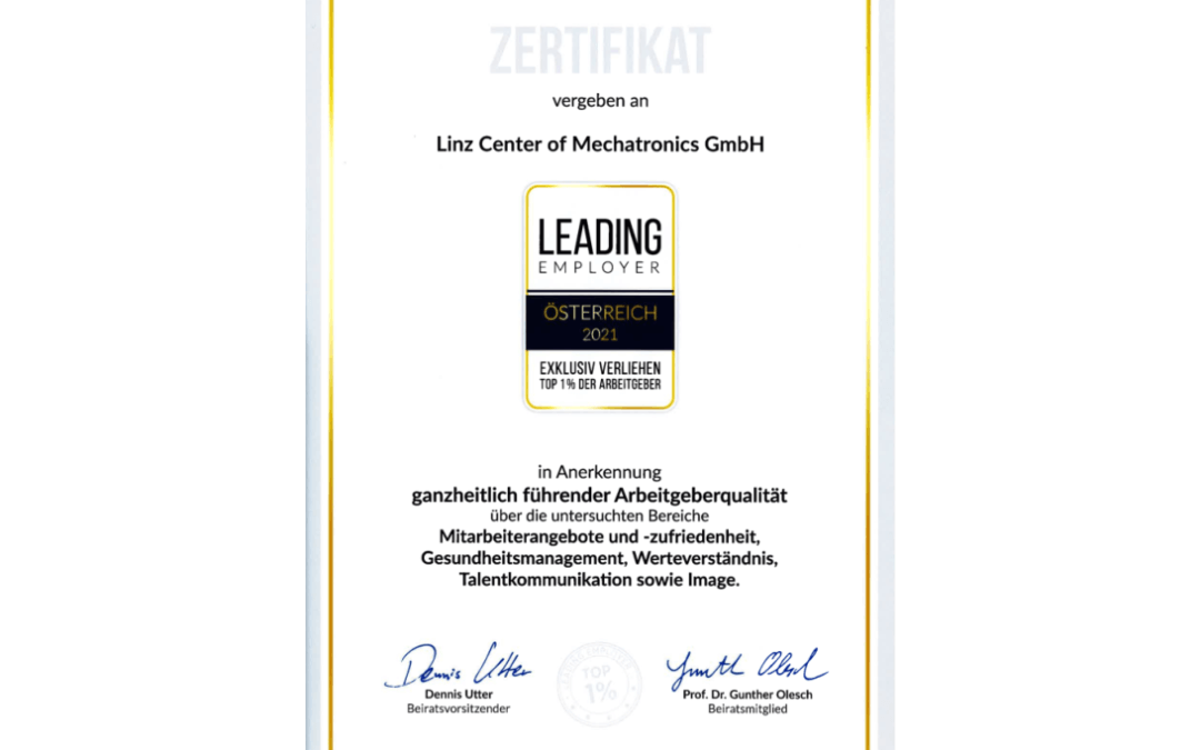 LCM is a Leading Employer 2021