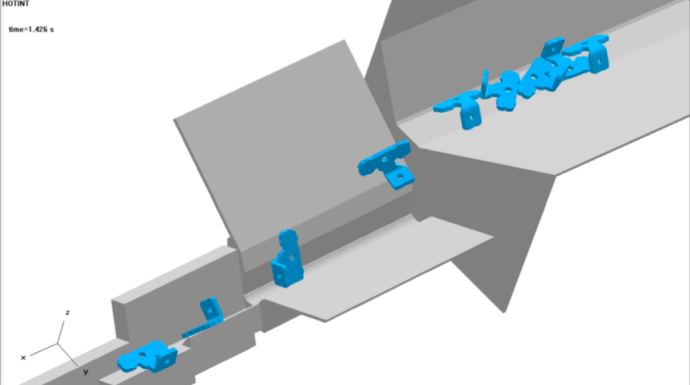 Schwingfördersysteme –  3D Mehrkörper-Simulation